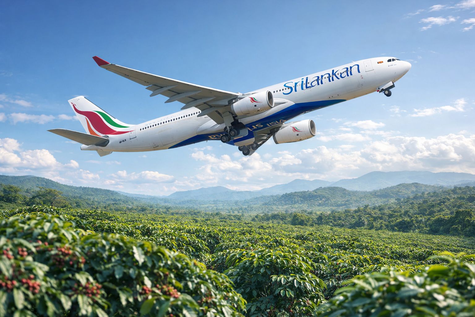 SriLankan Airlines onboard coffee service